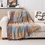 Boho Chenille Throw Blanket, Bohemian Jacquard Tassels Cover - Image 4