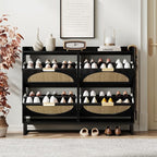 Maupvit Large Rattan Shoe Storage Cabinet - Image 3