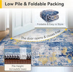 RELEANY Washable Area Rugs 2x9 Non-Slip Modern Abstract Soft - Image 4