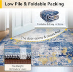 RELEANY Washable Area Rugs 4'x5' Non-Slip Modern Abstract Soft - Image 6