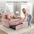 54'' Sleeper Sofa Bed, Convertible Pull Out Couch Futon - Image 7