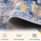 RELEANY Washable Area Rugs 6'x8' Non-Slip Modern Abstract Soft - Image 4