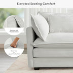 ROWHY 150'' Modular Sectional Corner Cloud Couch, 7 Seater Sofa Big Comfy - Image 6
