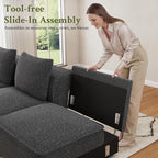 Welzona 75" loveseat Sofa, Comfy Chenille Love Seat, Wood Frame Small Couches - Image 5