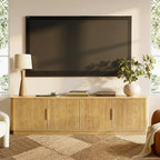 win2win 67" TV Stand for 80 Inch TV, Modern Fluted Entertainment Center by WIN2WIN