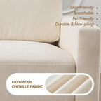 77.4" Modular Sectional Loveseat Sofa, Cloud Deep Seat Couch, Love Seat Sofas - Image 7
