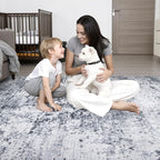 Washable Area Rug 3x8 Entryway Rug: Washable Modern Abstract Soft Thin Rug - Image 8