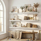 12 inch Deep Floating Shelves for Wall, 48 inch Wide Engineered Wood Wall - Image 7