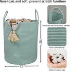 XUANGUO Cotton Rope Laundry Basket Hamper - Image 2