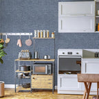 Grasscloth Peel and Stick Wallpaper Denim Blue Contact Paper 15.7inch x - Image 8