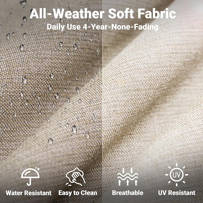 ovios 5-Piece Patio Furniture Set, Outdoor Wicker Sofa - Image 5