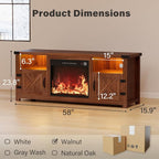 YESHOMY LED Fireplace TV Stand - Image 9