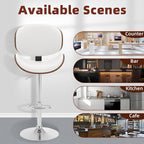 civama Bar Stools Set of 2 for Kitchen Counter, Adjustable Bar Height Chairs - Image 9