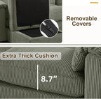 HAOMARKETS Corduroy Sofa Set, Upholstered Armchair Set of 2 and Loveseat - Image 5