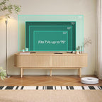 LINSY HOME Fluted TV Stand for 75" TV, Mid-Century Modern 70" Entertainment - Image 2