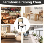 Westice Rattan Dining Chairs Set of 6, Farmhouse Natural Dining Room Chairs - Image 9