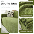 DREAMINGO Sofa Covers Washable Chenille Couch Cover Blanket Modern Style Living - Image 3