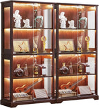 LELELINKY Farmhouse Display Cabinet Set of 2 by LELELINKY
