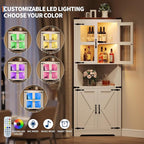 GarveeHome 67 in Tall Corner Storage Cabinet - Image 3