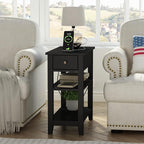 ChooChoo Black End Table Set of 2, Sofa Side Table Living Room - Image 5