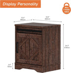 WAMPAT 24.3" H End Table for Living Room, Rustic Nightstand - Image 2