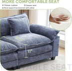 Oprisen 120" Modular Sectional Sofa, Comfy Cloud Couch Sectional Sofa - Image 4