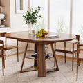 43.3in-59in Extendable Round Dining Table by Mxtxmy