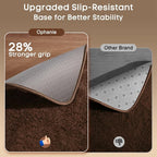Ophanie Small Rug Washable Non Slip Throw Bedside Area Rugs, Fluffy Soft Brown - Image 4
