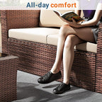 Wisteria Lane 5 Piece Outdoor Patio Furniture Sets, Wicker Conversation Set - Image 2