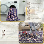 Area Rugs for Living Room, Washable 5x7 Purple Blue Vintage Rug for Bedroom - Image 4