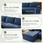 96" Sectional Couches for Living Room Cloud Couch Sofa - Image 6