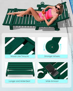 Patio Chaise Lounge Chair Set of 2, Oversize Lounge Chairs - Image 5