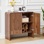 FurSch Fluted Sideboard Buffet Cabinet Set of 3, Mid Century Modern Storage - Image 5