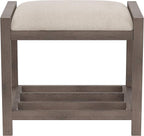 Hillsdale Furniture Amelia Vanity Stool, Antique Gray - Image 2
