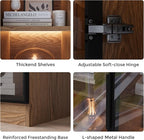 Mekminop Glass Doors Display Cabinet - Image 6