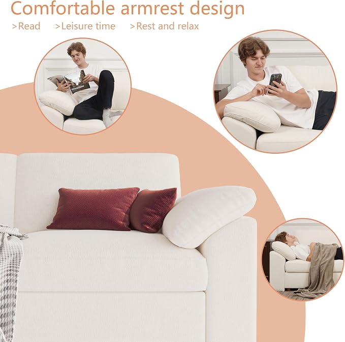 EASE MOOSE Sectional Modular Sofa, Oversized L Shape Sectional Wide Deep seat - Image 6