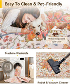 RELEANY Area Rugs 6'x8' Washable Non-Slip, Floral Vintage Distress Print - Image 4