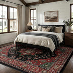 RELEANY Area Rugs 9'x12' Washable Non-Slip, Floral Vintage Distress Print - Image 2