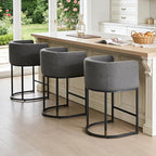 ClinQ 26" H Counter Height Bar Stools Set of 4, Modern Barrel Counter Stools - Image 6