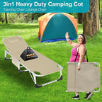 ABORON Sun Tanning Chair, 3 in 1 5 Positions Adjustable Heavy Duty Folding - Image 7