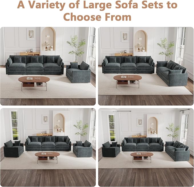 mikibama Modular Sectional Sofa, 146.5 Inch L Shaped Couch Set - Image 7