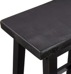 Amazon Basics Solid Wood Saddle-Seat Counter Height Bar Stools - Image 5