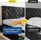 Allewie Upholstered Queen Size Platform Bed Frame - Image 10
