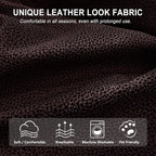 ANARACHON Leather Look Recliner Chair Covers, 4-Pieces Stretch Recliner Cover - Image 5