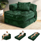 Folding Sofa Bed Chair with Armrests, Convertible Futon Couch Sleeper Chair by laapee