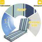 AAAAAcessories Outdoor Chaise Lounge Cushions, Fade-Resistant, Waterproof Patio - Image 2