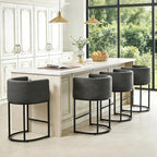 ClinQ 26" H Counter Height Bar Stools Set of 2, Modern Barrel Counter Stools - Image 6