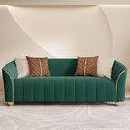 3-Piece Luxury Velvet Sofa Set for Living Room, Elegant Design Couch Set - Image 6