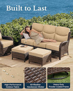 HILLGA Luxury High Back Patio Furniture Set - Image 6
