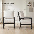 DUHOME Linen Fabric Spindle Accent Chair - Image 2